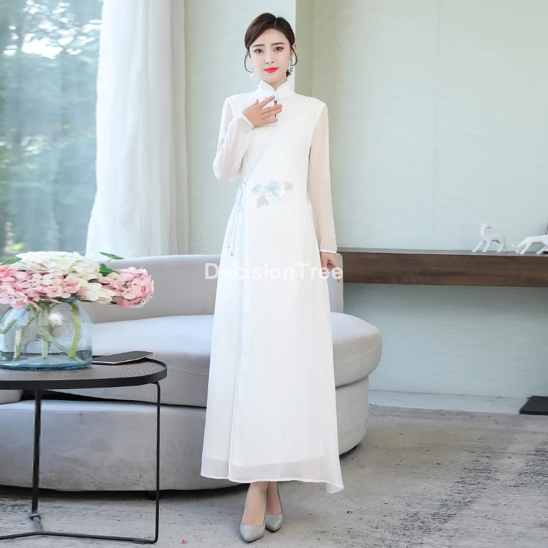 

2022 Кружева cheongsam платья кружева винтажное платье qipao женское китайское традиционное платье cheongsam qipao китайские официальные платья