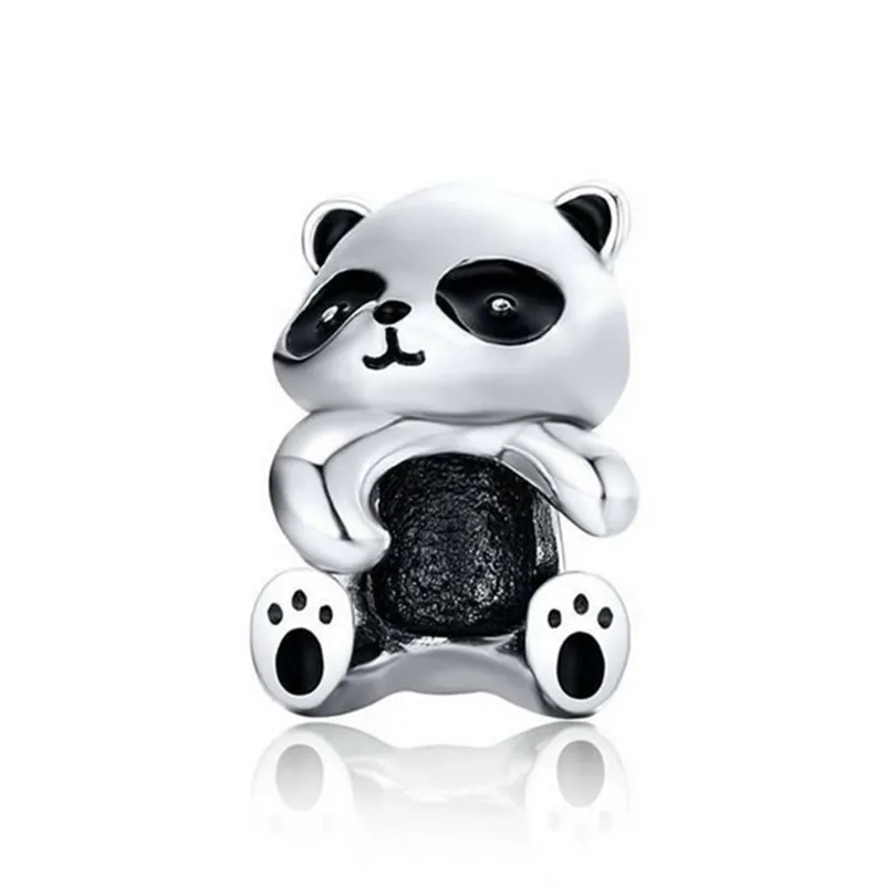 

Silver Panda Birthday Charms Fit Women Beads Bracelets Jewelry Gift