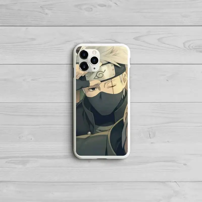 

Naruto Kakashi Animejpg Phone Case Candy Color White for iPhone 11 pro XS MAX 8 7 6 6S Plus X 5S SE 2020 XR