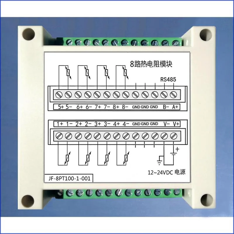 8 канальный Температура приобретения Pt100 модуль Поддержка Modbus RTU Kingview|Детали