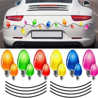 20pcs 6pcs magnet reflective stickers automotive christmas lights decals xmas lights bulb for party home refrigerator decal