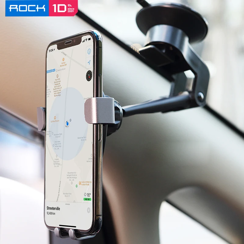 Автомобильный держатель для телефона ROCK Dashboard Gravity с поворотом на 360 градусов, регулируемая подставка для мобильных телефонов