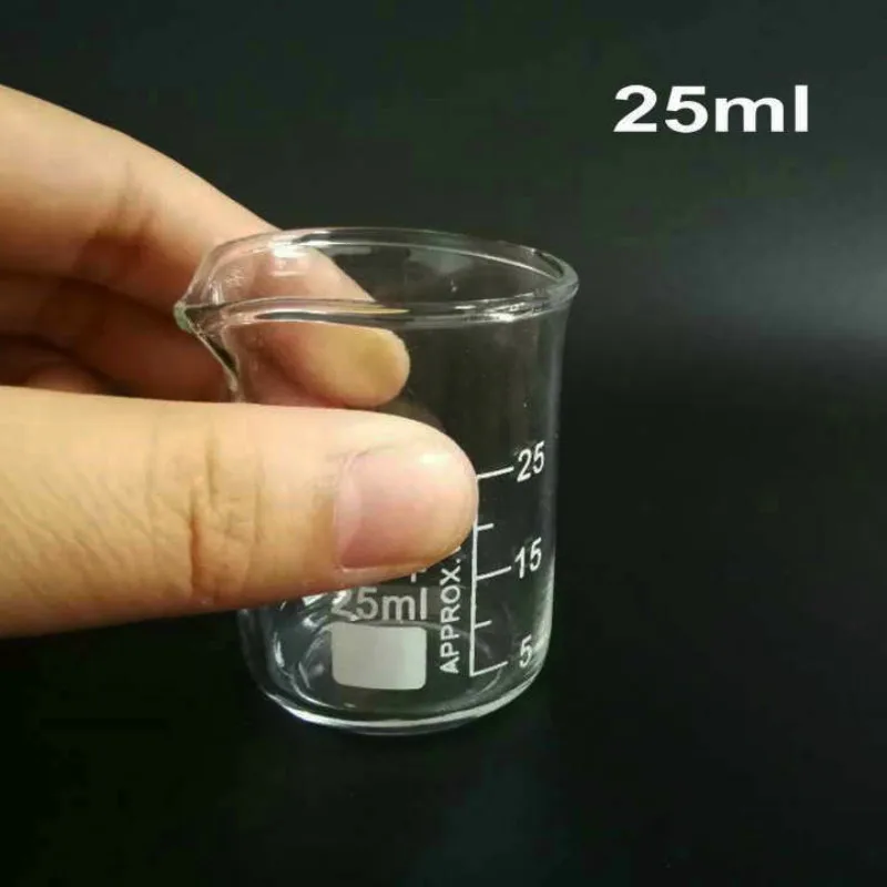 Стеклянный стакан для лабораторных испытаний мерный экспериментов 4 шт./компл.