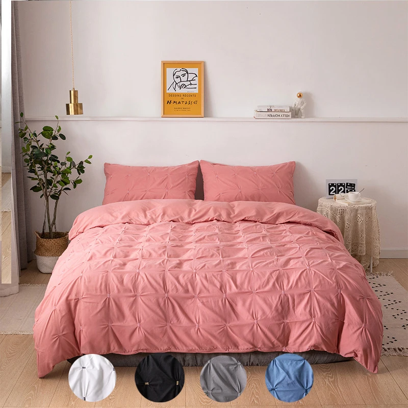 Черный пододеяльник Комплект постельного белья твердые покрывала для кровати