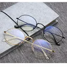Очки с прозрачными линзами для мужчин в металлической оправе, винтажные Роскошные брендовые круглые очки для работы за компьютером