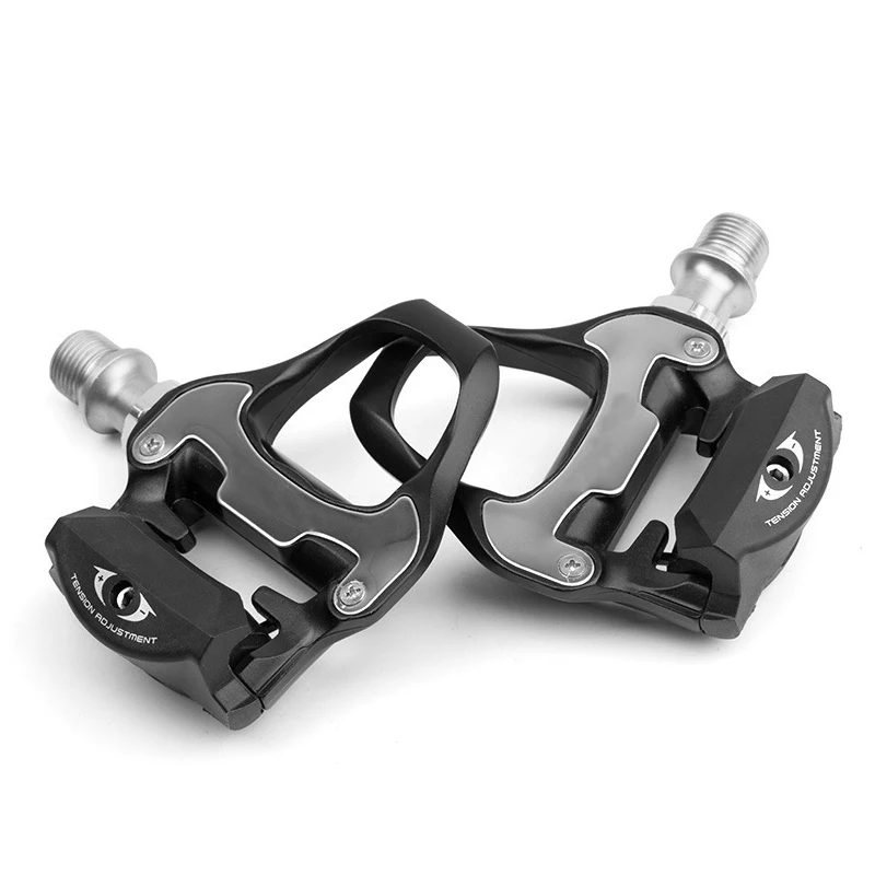 Сверхлегкая педаль SPD для дорожного велосипеда самоблокирующаяся с шипами 30%
