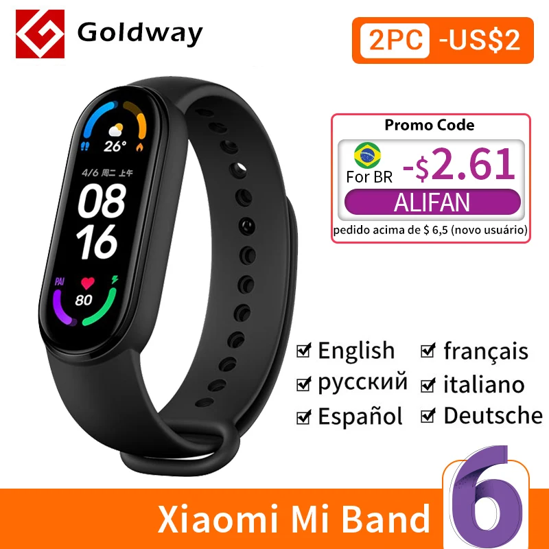  Xiaomi mi Band 6 умный браслет 5 цвета AMOLED экран miband 6 Smartband Кислород крови фитнес браслет Bluetooth спортивный водонепроницаемый смарт-браслет 