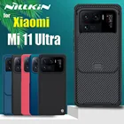 Nillkin слайд камера защитный чехол для Xiaomi Mi 11 ультра 5G Mi11 Pro M11 Lite 4G Mi 11X Pro 11i жесткий матовый чехол-бампер из углеродного волокна с рельефным рисунком