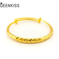 qeenkiss bt529 fine jewelry wholesale fashion woman girl birthday wedding gift dragon phoenix star 24kt gold bracelet bangle