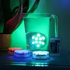 Светодиодный RGB подводный светильник для дайвинга с пультом дистанционного управления, уличный праздвечерние чный садовый декоративный светильник для бассейна, 10 светодиодов