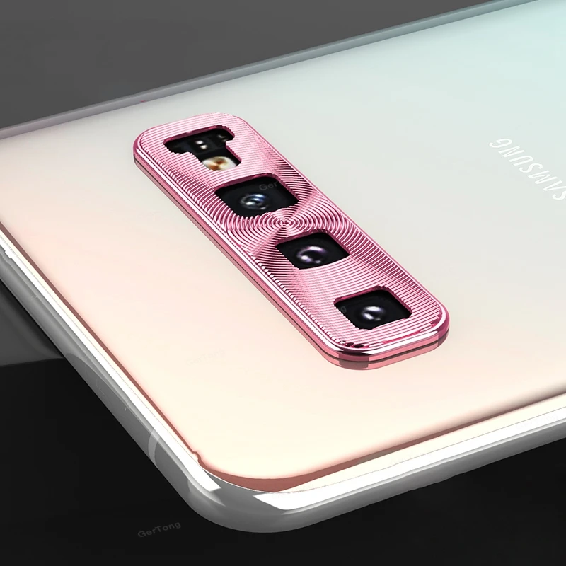 Защитная крышка для объектива камеры для samsung Galaxy S10 Plus S10e кольцо покрытие алюминия чехол для камеры samsung S 10 S10 e - Цвет: Rosegold