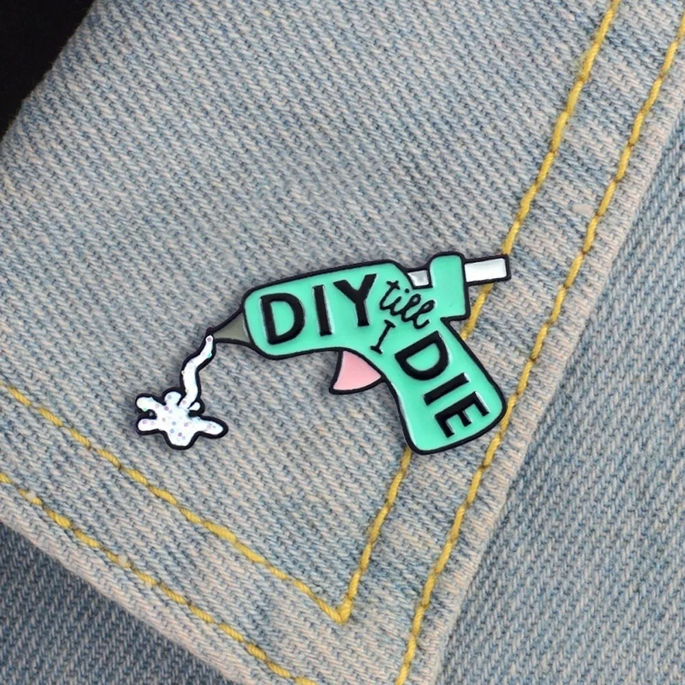 Креативная мультяшная брошь с пистолетом-распылителем модная сделай сам клеевым