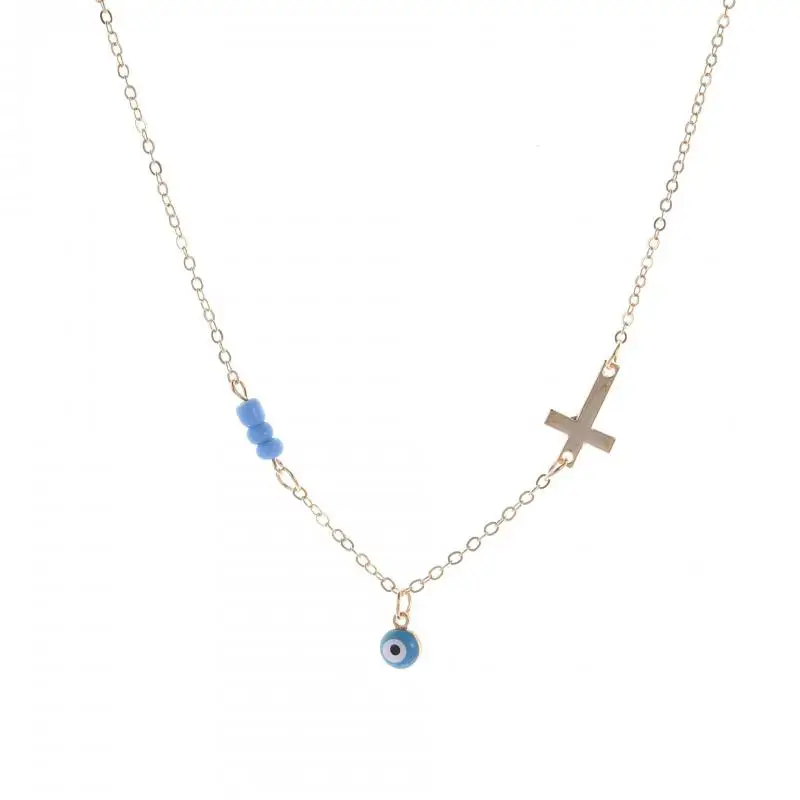 

Ожерелье Панк, Корейская версия, темперамент, новое простое ожерелье с голубым глазом, женское, оптовая продажа, Portagioielli, 2020