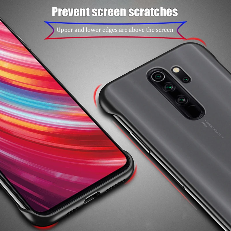 Бескаркасный Дизайн Скраб Жесткий PC чехол для телефона Xiaomi Redmi Note 8 Pro роскошный s