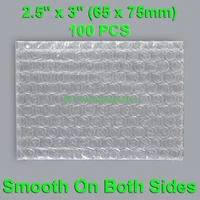 100 pcs 2 5 x 3 65 x 75mm bubble bags smooth on both sides plastic packing envelopes poly packaging pouches small size clear