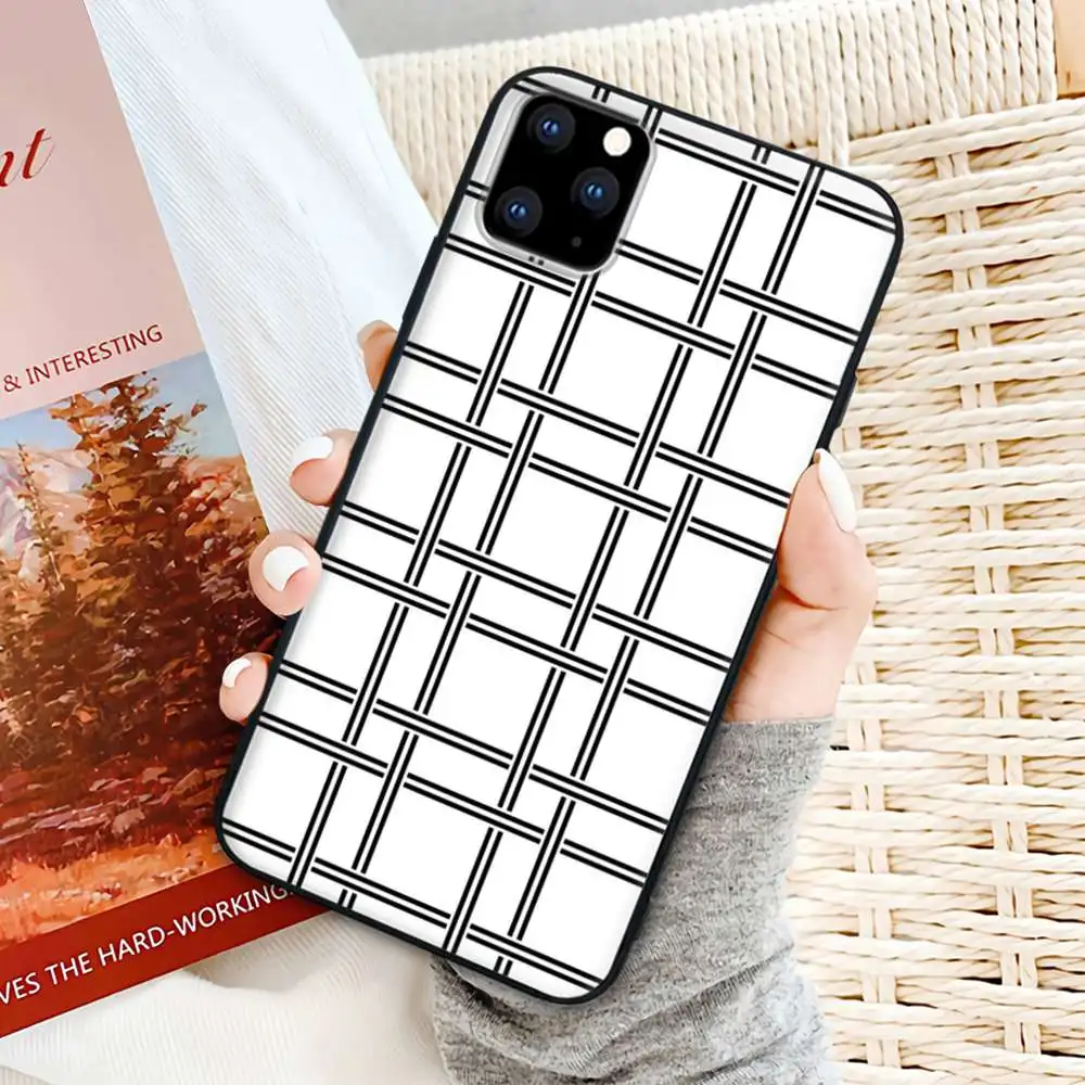 Trend Black And White Grid Mobile Telephone Cover For Huawei Honor 20 10 9 Lite 7A 9X 8x 8 S 20s 30 PRO PLAY Case | Мобильные