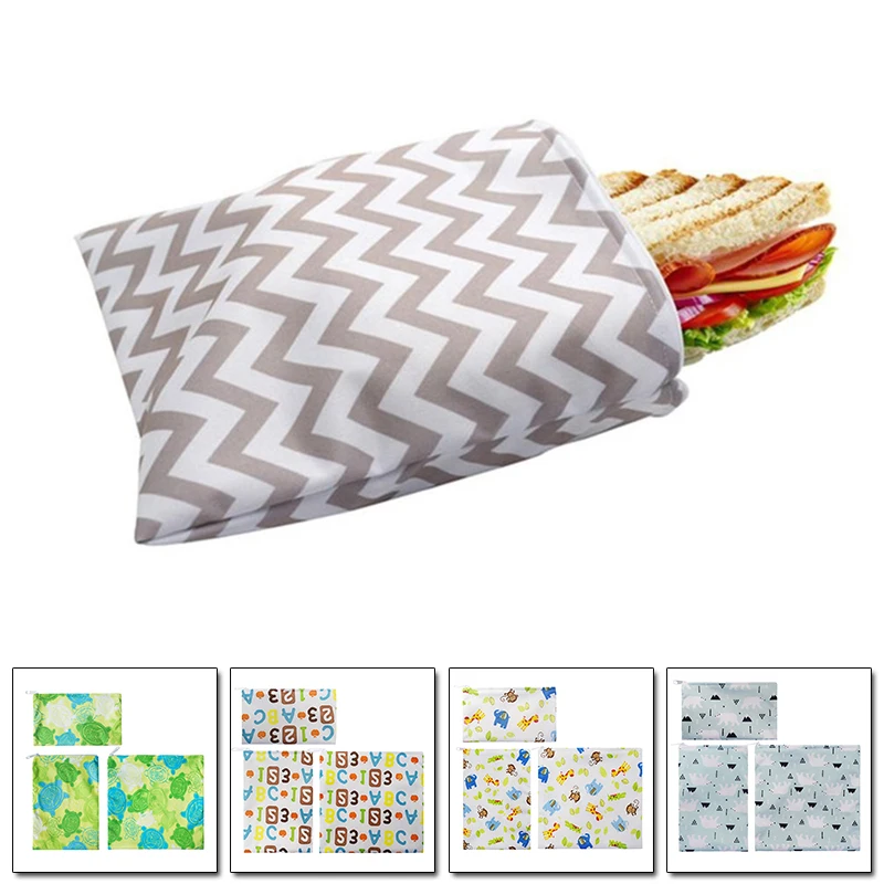3PCS Waterproof Sandwich Bag Food Storage Portable Reusable Snack Fruit Lunch Bread For School Work Camping Travel | Дом и сад
