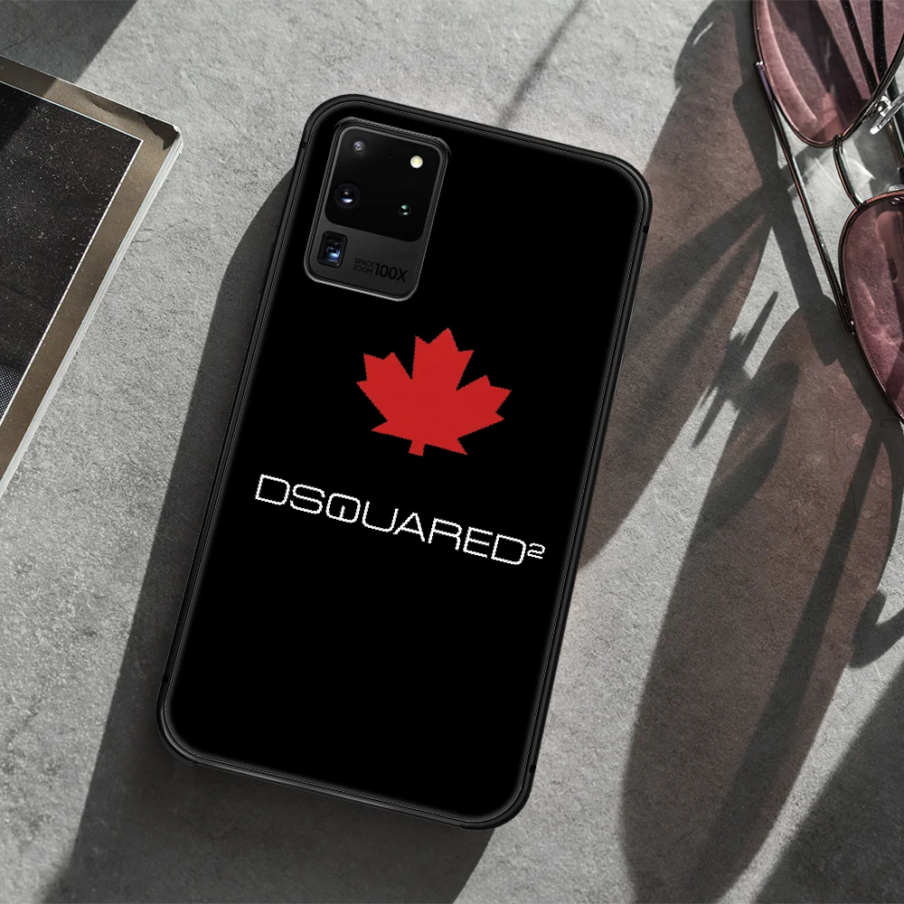 

DSQ2 D2 Fashion Trend brand Phone Case Cover Hull For Samsung Galaxy S 7 8 9 10 e 20 FE edge uitra plus Note 9 10 20 black