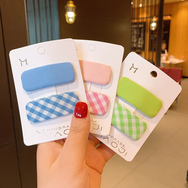 

2PCS/Set Candy Color Hair Clips for Children Hairpins Barrettes Square BB Clips Baby Girl Hair Ornament Children Headdress