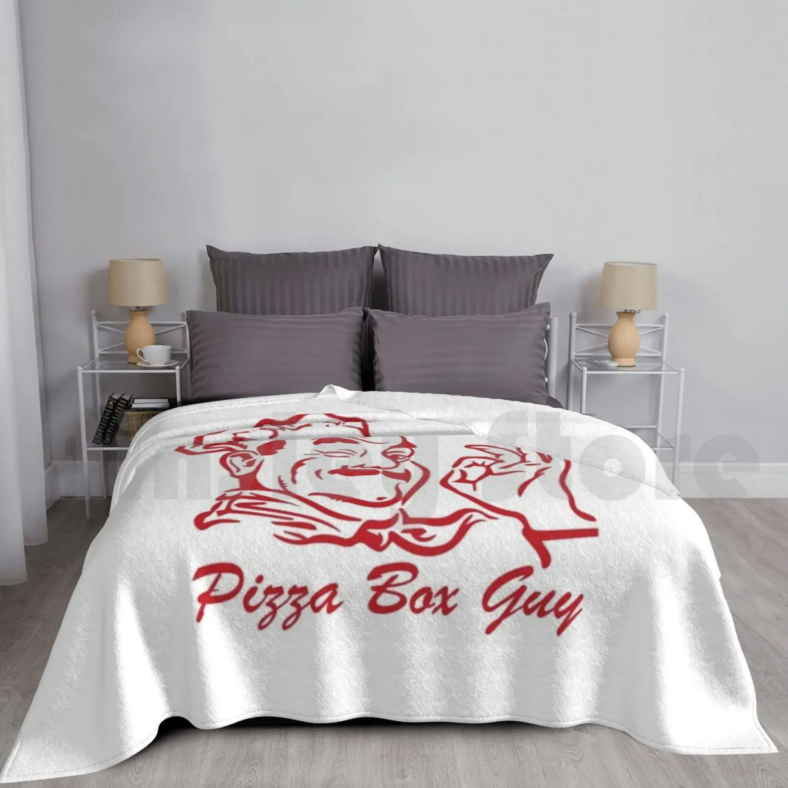 

Pizza Box Guy Blanket For Sofa Bed Travel Pizza Box Chef