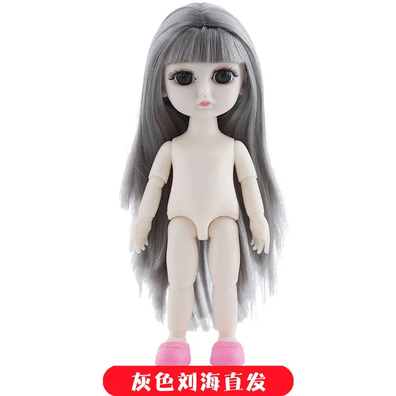 BJD кукла силиконовая кукла 13 подвижная соединенная 16 см куклы 3D истинное изменение глаз Макияж обнаженное туловище для куклы модные куклы игрушки для девочек,лол буба игрушка мебель для кукол игрушки для детей ench - Цвет: K