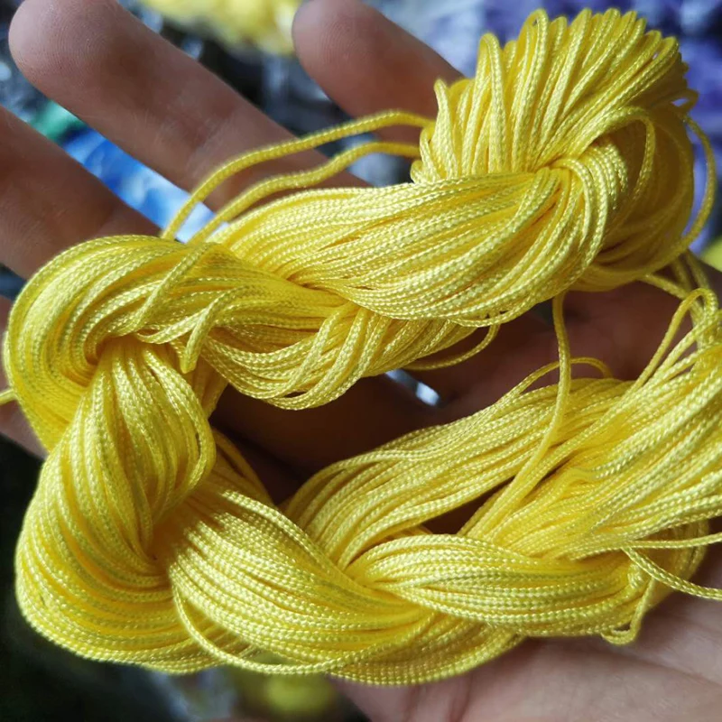 25 м нейлоновый шнур нить китайский узел Макраме Rattail браслет плетеная веревка|nylon