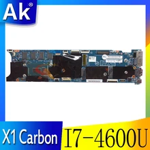 Akemy Laptop Motherboard for Lenovo ThinkPad X1 Carbon 00HN769 MAIN BOARD SR1EA I7-4600U CPU 8GB RAM  Works