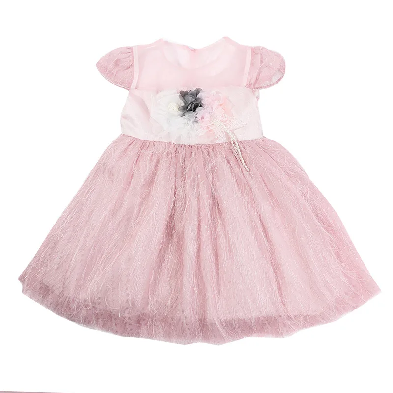 

XINYOU Fashion Kawaoii Baby Girls Pink princess skirt Long Flora tassel 2021 Trend Designer Dress For child embroidery Dresses