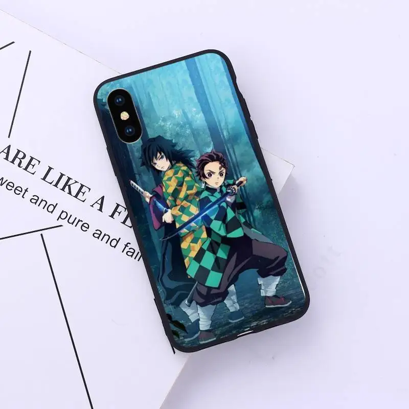 

anime Demon Slayer Kimetsu no Yaiba Phone Case for iPhone 11 12 pro XS MAX 8 7 6 6S Plus X 5S SE 2020 XR