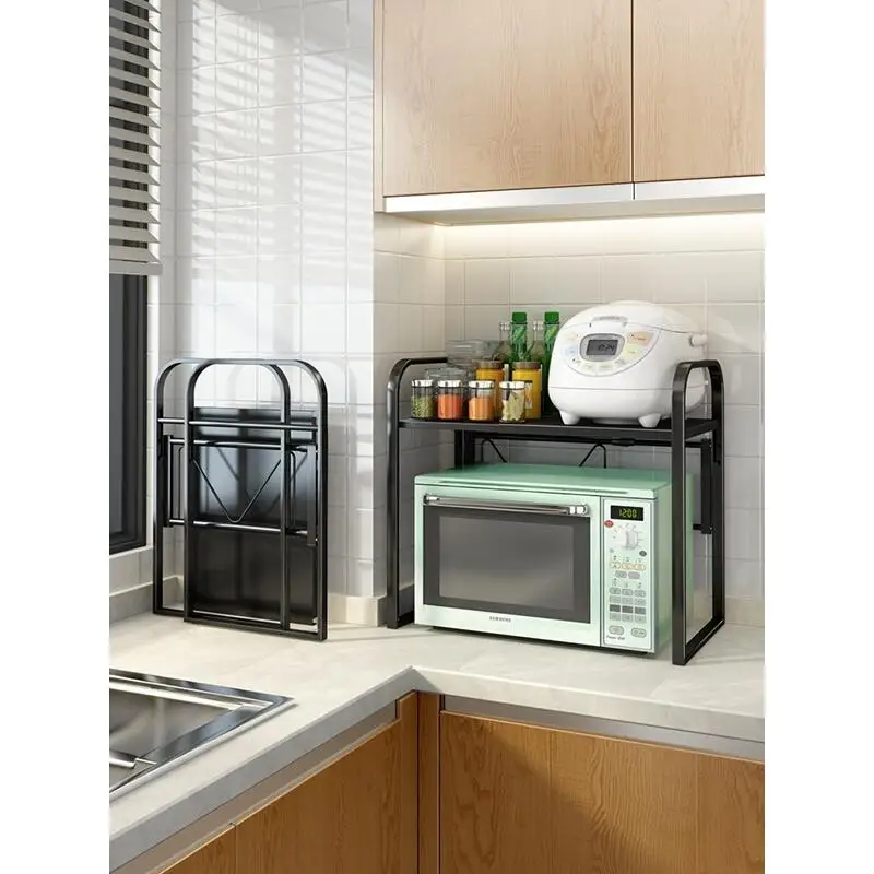 

Cuisine Organisateur Kuchnia Organizer Adjustable Microwave Shelf Cocina Organizador Mutfak Kitchen Storage Rack Holder