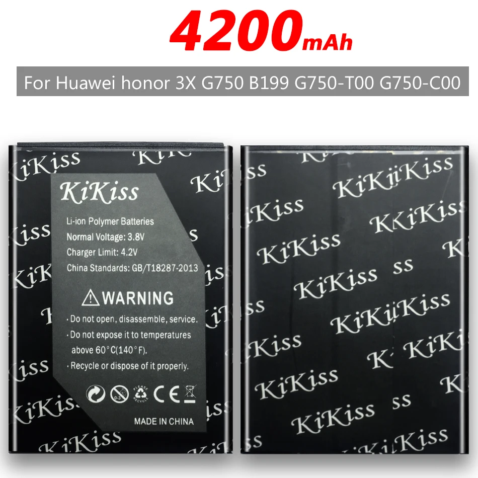 Аккумулятор на 4200 мА · ч для Huawei Honor 3X G750 B199 T00 C00 мобильный телефон аккумулятор