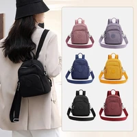 2021 new korean small nylon waterproof mini travel school bag solid color backpack fashion schoolbag