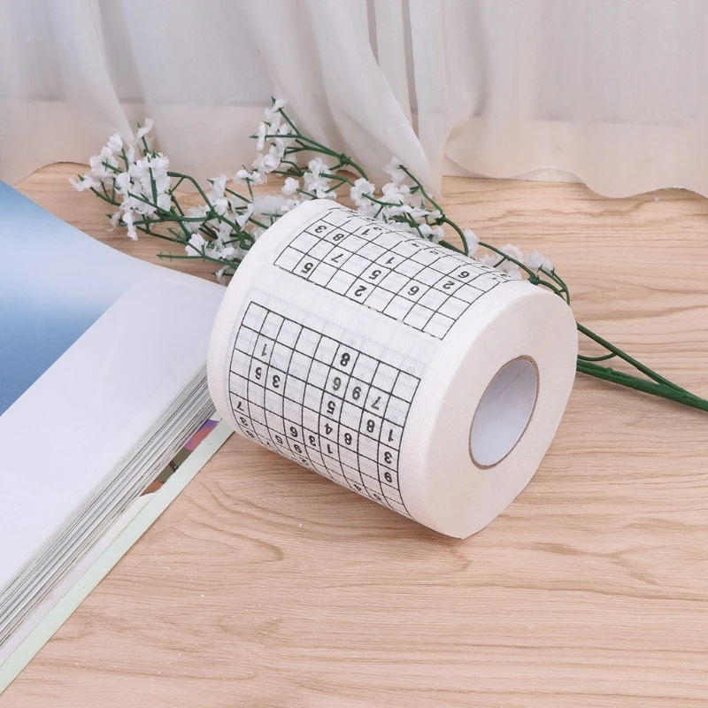 

K0AE Durable Sudoku Su Printed Tissue Paper Toilet Roll Paper Good Puzzle Game