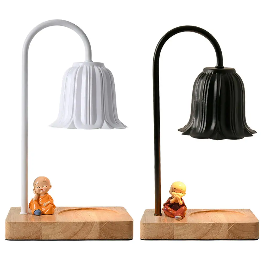 

Wood Electric Candle Warmer Wax Burner Melter Lamp Dimmable Aromatherapy Heater for Melting Scented Candles Bedside Bedroom SPA