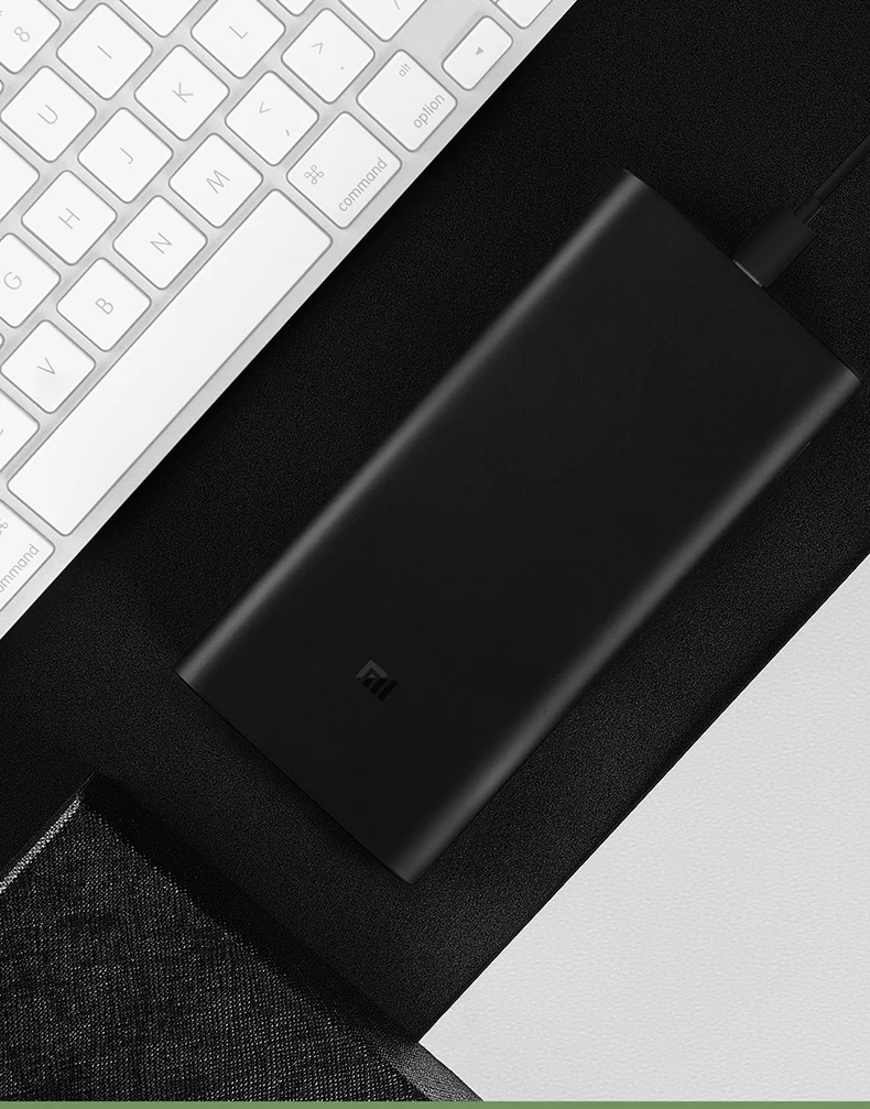 xiaomi mobile power 3 высокая версия 20000mAh power bank QC3.0 портативное зарядное устройство 2 батарея для usb-порта внешний mi power Bank