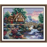 needlework diy embroidery beautiful home painting dmc cross stitch kit 11ct 14ct landscape cross stitch embroidery supplies