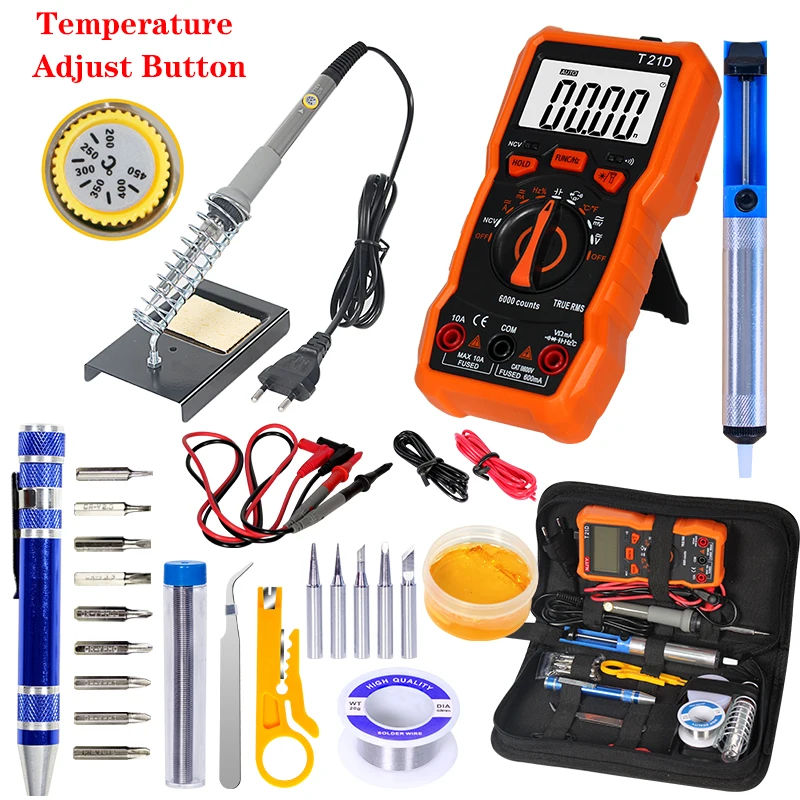 Набор инструментов для пайки многофункциональный прецизионный мини-паяльник 8 в