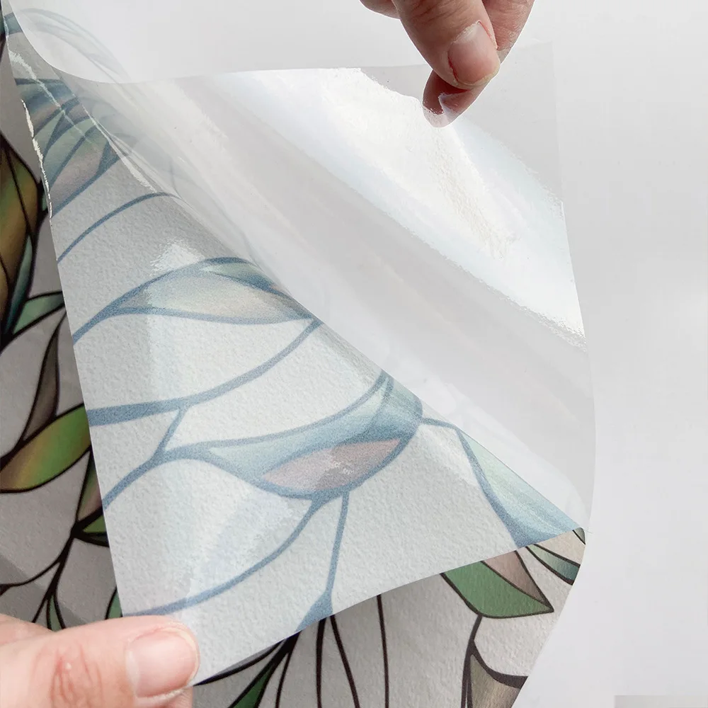 45x100 см цветок полупрозрачная пленка для окон наклейка анти-УФ статическая