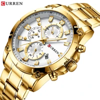 curren mens watches fashion top brand luxury business automatic date watch men casual waterproof watch relogio masculinobox