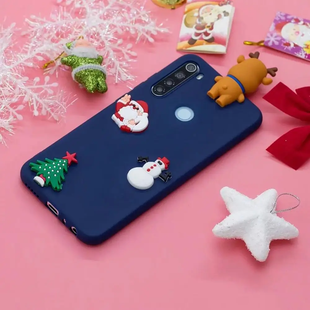 Christmas Phone Case for Xiaomi Redmi Note 8 Pro Soft Silicone Cover Santa Claus Doll K20 9t 7 |