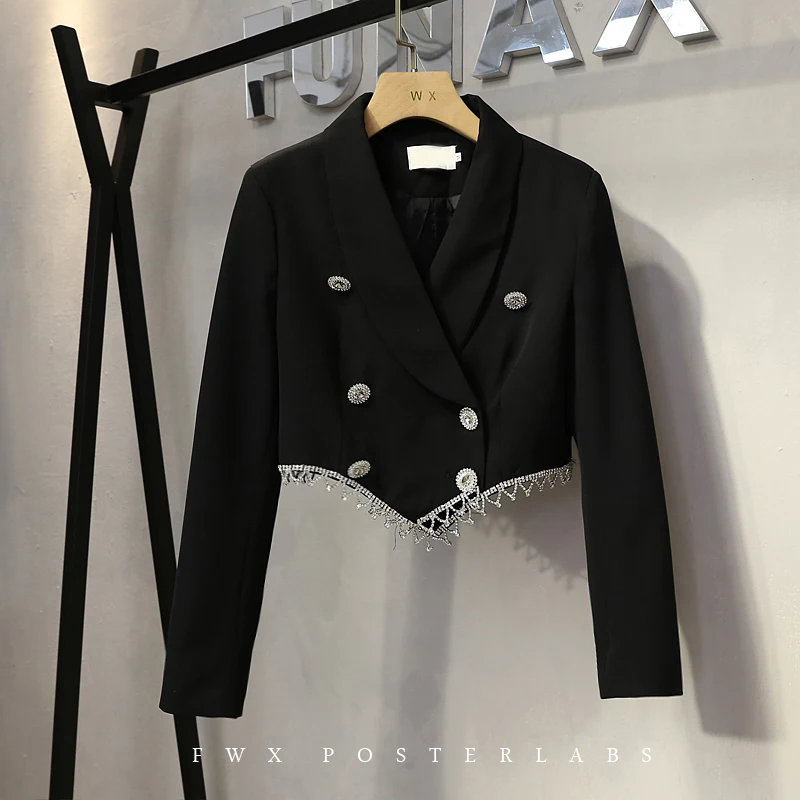 Осенняя одежда 2021 новинка модный шикарный дизайн изысканный двубортный Блейзер