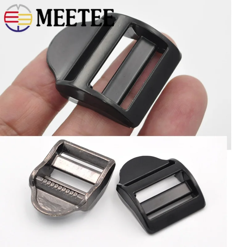 

Meetee 4pcs ID20/25/32mm Metal Tri-Glide Backpack Shoulder Strap Adjustment Buckle DIY Webbing Belt Adjust Clasp Buckles BF410