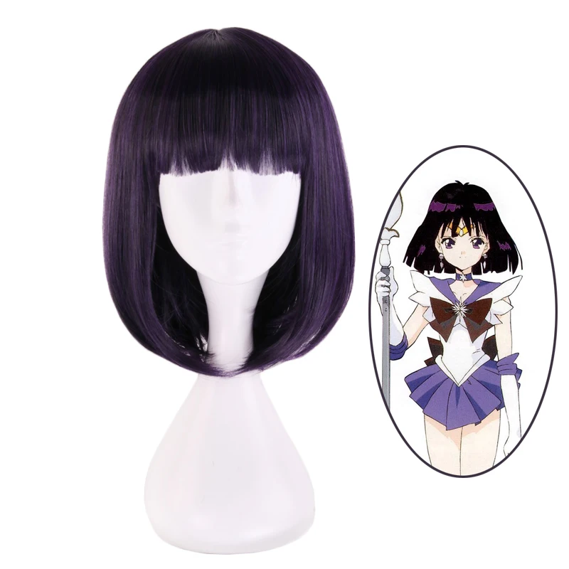 

Женский короткий парик для косплея, темно-фиолетовый, термостойкий, для карнавальных Вечерние