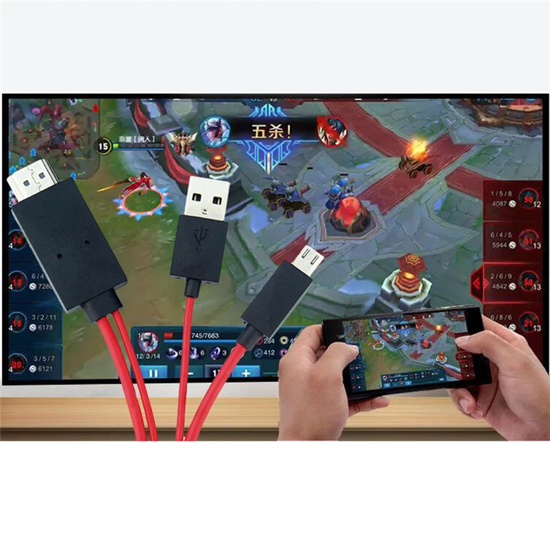 2 м MHL Micro USB к HDMI 1080P телевизионный HD кабель адаптер для универсальных телефонов Android