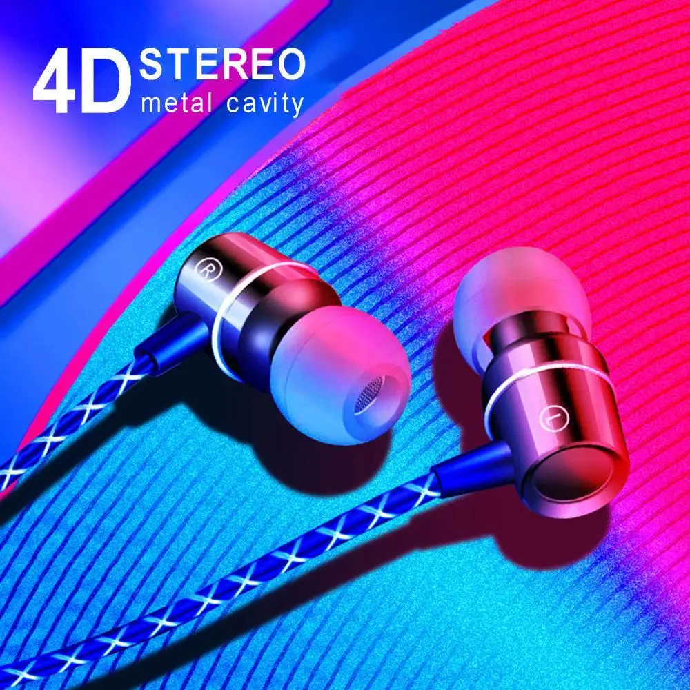 

In-Ear Wired Earphone Dual Dynamic Coil with Microphone Wire-Control Headphone Comfortable To Wear Sports Music Call