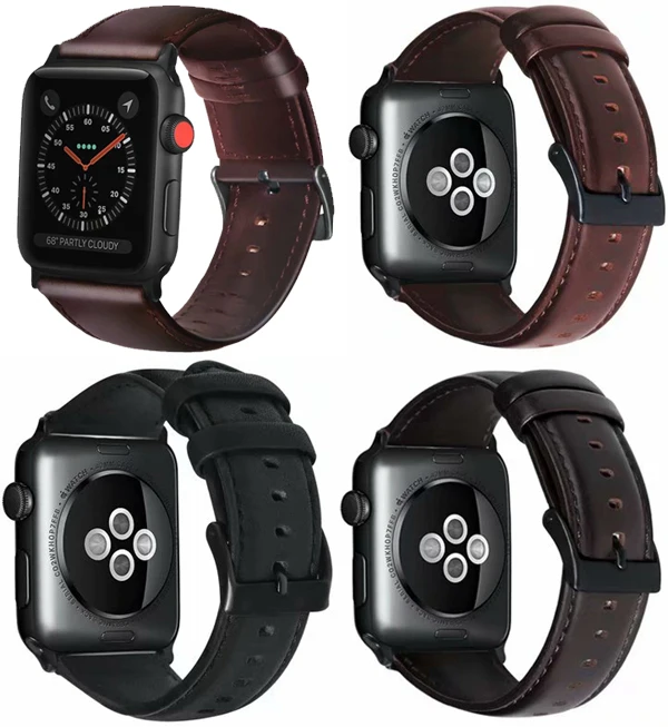 Сменный ремень из натуральной кожи ремешок для iwatch 38 мм 42 с пряжкой Apple Watch 40 44