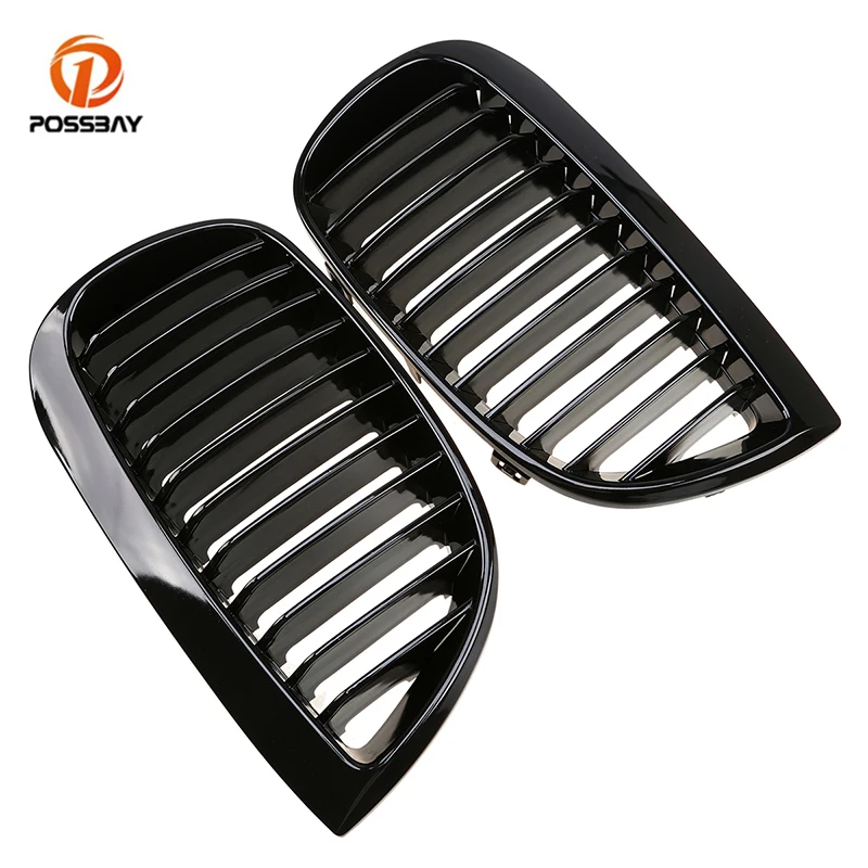 

POSSBAY Racing Grill Gloss Black Front Black Sport Wide Kidney Grille Grill For BMW 1-Series E87 5-door 2007/2008-2011 Facelift