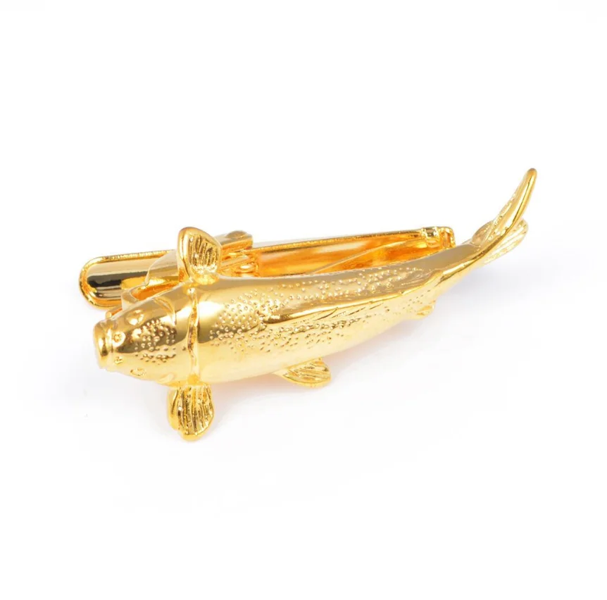 Зажим для галстука с медным покрытием 10 шт./лот яркая рыба на удачу булавки