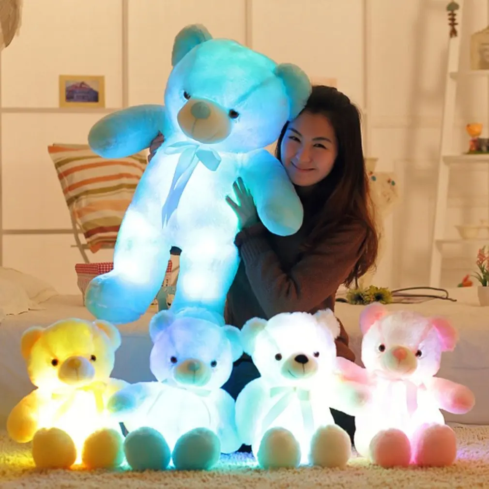 

Bow Tie Luminous Toy Soft And Comfortable Bear Doll Interior With LED Device Children's Day Gift Valentines' Day Gift