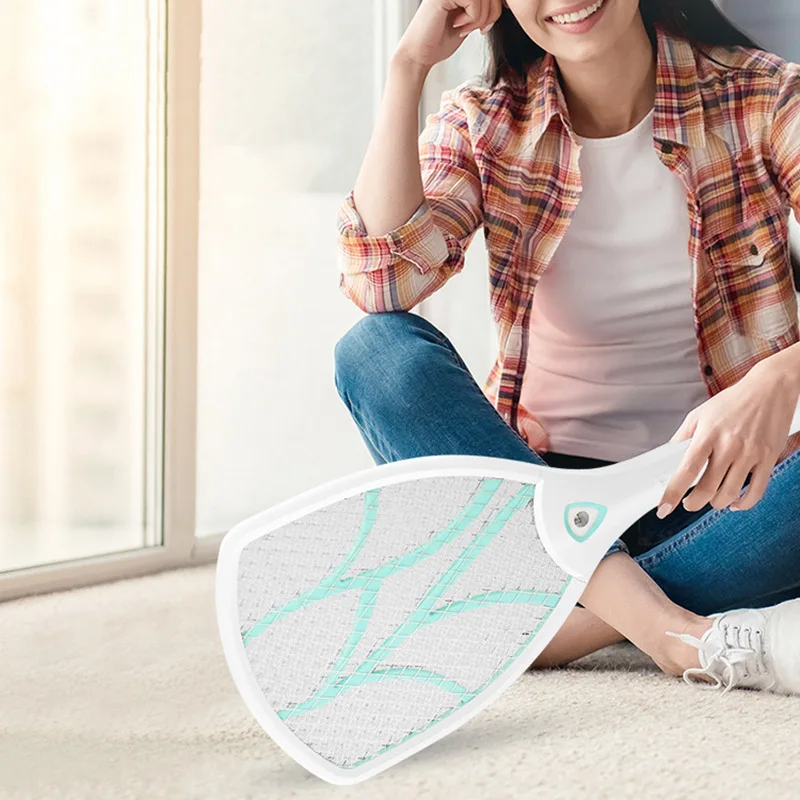 

Home Electric Fly Mosquito Swatter Mini Bug Zapper USB Charging Triple-Layer Safety Mosquito Flies Killer Battery Trap Swatter